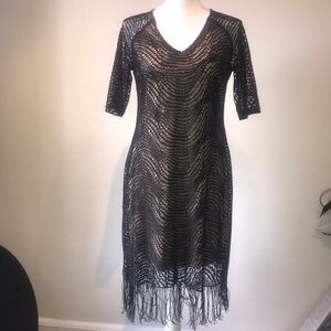 Black Fringe Dress